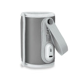 Incalzitor biberoane, Lionelo, ThermUp Go, Portabil, Temperatura constanta pana la 24 h, Incarcare USB, Gri
