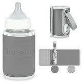 Incalzitor biberoane, Lionelo, ThermUp Go, Portabil, Temperatura constanta pana la 24 h, Incarcare USB, Gri