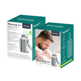 Incalzitor biberoane, Lionelo, ThermUp Go, Portabil, Temperatura constanta pana la 24 h, Incarcare USB, Gri