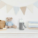 Incalzitor biberoane, Lionelo, ThermUp Go, Portabil, Temperatura constanta pana la 24 h, Incarcare USB, Gri