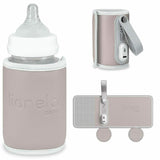 Incalzitor biberoane, Lionelo, ThermUp Go, Portabil, Temperatura constanta pana la 24 h, Incarcare USB, Roz
