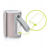 Incalzitor biberoane, Lionelo, ThermUp Go, Portabil, Temperatura constanta pana la 24 h, Incarcare USB, Roz