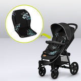 Insertie carucior, Lionelo, Golden Moments, Editie limitata, Universala, Cu orificii pentru centurile de siguranta, Cu fata dubla, Din material hidrofob, 48x72x1 cm, Gri