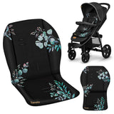 Insertie carucior, Lionelo, Golden Moments, Editie limitata, Universala, Cu orificii pentru centurile de siguranta, Cu imprimeu fata-verso, Din material hidrofob, 48x72x1 cm, Negru