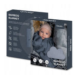 Paturica multifunctionala, Lionelo, Din bambus, Cu proprietati de termoreglare, Antibacteriana, Antifungica, Antialergice, Lavabila la masina de spalat, 100x75 cm, Albastru