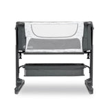 Patut co-sleeper, Lionelo, Timon, 3 in 1, Pliabil, Cu setare unghiulara, Reglabil in 6 pozitii pe inaltime, Din Aluminiu, 90x50 cm, Conform cu standardele europeane de securitate EN1130 si EN16890, Gri