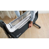 Patut co-sleeper, Lionelo, Timon, 3 in 1, Pliabil, Cu setare unghiulara, Reglabil in 6 pozitii pe inaltime, Din Aluminiu, 90x50 cm, Conform cu standardele europeane de securitate EN1130 si EN16890, Gri