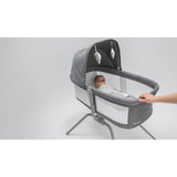 Patut balansoar, Lionelo, Malin, 3 in 1, Pliabil, 0-9 kg, Geanta Transport, Asamblare Rapida, Ultra-Usor, Conform cu standardele europeane de securitate EN1130 si EN16890, Gri