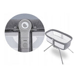 Patut balansoar, Lionelo, Malin, 3 in 1, Pliabil, 0-9 kg, Geanta Transport, Asamblare Rapida, Ultra-Usor, Conform cu standardele europeane de securitate EN1130 si EN16890, Gri