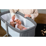 Patut balansoar, Lionelo, Malin, 3 in 1, Pliabil, 0-9 kg, Geanta Transport, Asamblare Rapida, Ultra-Usor, Conform cu standardele europeane de securitate EN1130 si EN16890, Gri