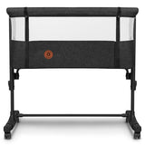 Patut co-sleeper, Lionelo, Aurora, 3 in 1, Cu leganare si setare unghiulara, Include saltea cu densitate T25 si geanta transport, Reglabil in 5 pozitii pe inaltime, Pana la 9 kg, 0 luni+, Conform cu EN 1130:2019+AC:2020, EN 16890:2, Gri inchis