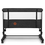 Patut co-sleeper, Lionelo, Aurora, 3 in 1, Cu leganare si setare unghiulara, Include saltea cu densitate T25 si geanta transport, Reglabil in 5 pozitii pe inaltime, Pana la 9 kg, 0 luni+, Conform cu EN 1130:2019+AC:2020, EN 16890:2, Gri inchis