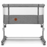 Patut co-sleeper, Lionelo, Aurora, 3 in 1, Cu leganare si setare unghiulara, Include saltea cu densitate T25 si geanta transport, Reglabil in 5 pozitii pe inaltime, Pana la 9 kg, 0 luni+, 85x60x66 cm, Conform cu EN 1130:2019+AC:2020, EN 16890:2, Gri