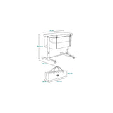 Patut co-sleeper, Lionelo, Aurora, 3 in 1, Cu leganare si setare unghiulara, Include saltea cu densitate T25 si geanta transport, Reglabil in 5 pozitii pe inaltime, Pana la 9 kg, 0 luni+, 85x60x66 cm, Conform cu EN 1130:2019+AC:2020, EN 16890:2, Gri