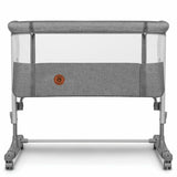 Patut co-sleeper, Lionelo, Aurora, 3 in 1, Cu leganare si setare unghiulara, Include saltea cu densitate T25 si geanta transport, Reglabil in 5 pozitii pe inaltime, Pana la 9 kg, 0 luni+, 85x60x66 cm, Conform cu EN 1130:2019+AC:2020, EN 16890:2, Gri