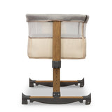 Patut co-sleeper, Lionelo, Leonie, Cu sistem de leganare, Cu setare unghiulara, Reglabil in 5 pozitii pe inaltime, Conform cu standardele europeane de securitate EN1130 si EN16890, Beige Sand