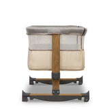 Patut co-sleeper, Lionelo, Leonie, Cu sistem de leganare, Cu setare unghiulara, Reglabil in 5 pozitii pe inaltime, Conform cu standardele europeane de securitate EN1130 si EN16890, Beige Sand