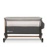Patut co-sleeper, Lionelo, Leonie, Cu sistem de leganare, Cu setare unghiulara, Reglabil in 5 pozitii pe inaltime, Conform cu standardele europeane de securitate EN1130 si EN16890, Grey Stone