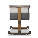 Patut co-sleeper, Lionelo, Leonie, Cu sistem de leganare, Cu setare unghiulara, Reglabil in 5 pozitii pe inaltime, Conform cu standardele europeane de securitate EN1130 si EN16890, Grey Stone