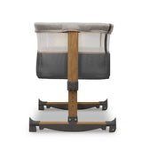 Patut co-sleeper, Lionelo, Leonie, Cu sistem de leganare, Cu setare unghiulara, Reglabil in 5 pozitii pe inaltime, Conform cu standardele europeane de securitate EN1130 si EN16890, Grey Stone