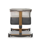 Patut co-sleeper, Lionelo, Leonie, Cu sistem de leganare, Cu setare unghiulara, Reglabil in 5 pozitii pe inaltime, Conform cu standardele europeane de securitate EN1130 si EN16890, Grey Stone