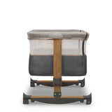 Patut co-sleeper, Lionelo, Leonie, Cu sistem de leganare, Cu setare unghiulara, Reglabil in 5 pozitii pe inaltime, Conform cu standardele europeane de securitate EN1130 si EN16890, Grey Stone