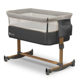 Patut co-sleeper, Lionelo, Leonie, Cu sistem de leganare, Cu setare unghiulara, Reglabil in 5 pozitii pe inaltime, Conform cu standardele europeane de securitate EN1130 si EN16890, Grey Stone