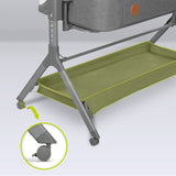 Patut co-sleeper, Lionelo, Leonie, Plus, Pliabil, Cu sistem de leganare, Cu setare unghiulara, Reglabil in 6 pozitii pe inaltime, Conform cu standardele europeane de securitate EN1130 si EN16890, Gri