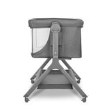 Patut co-sleeper, Lionelo, Leonie, Plus, Pliabil, Cu sistem de leganare, Cu setare unghiulara, Reglabil in 6 pozitii pe inaltime, Conform cu standardele europeane de securitate EN1130 si EN16890, Gri