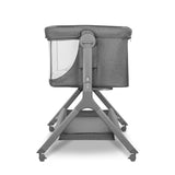 Patut co-sleeper, Lionelo, Leonie, Plus, Pliabil, Cu sistem de leganare, Cu setare unghiulara, Reglabil in 6 pozitii pe inaltime, Conform cu standardele europeane de securitate EN1130 si EN16890, Gri