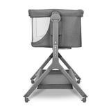 Patut co-sleeper, Lionelo, Leonie, Plus, Pliabil, Cu sistem de leganare, Cu setare unghiulara, Reglabil in 6 pozitii pe inaltime, Conform cu standardele europeane de securitate EN1130 si EN16890, Gri
