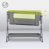 Patut co-sleeper, Lionelo, Leonie, Plus, Pliabil, Cu sistem de leganare, Cu setare unghiulara, Reglabil in 6 pozitii pe inaltime, Conform cu standardele europeane de securitate EN1130 si EN16890, Gri