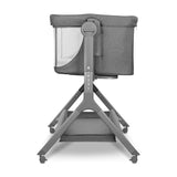 Patut co-sleeper, Lionelo, Leonie, Plus, Pliabil, Cu sistem de leganare, Cu setare unghiulara, Reglabil in 6 pozitii pe inaltime, Conform cu standardele europeane de securitate EN1130 si EN16890, Gri