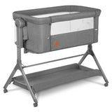 Patut co-sleeper, Lionelo, Leonie, Plus, Pliabil, Cu sistem de leganare, Cu setare unghiulara, Reglabil in 6 pozitii pe inaltime, Conform cu standardele europeane de securitate EN1130 si EN16890, Gri