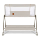 Patut co-sleeper, Lionelo, Luna, 2 in 1, Cu laterala culisanta, Cu setare unghiulara, Cu roti, Reglabil in 6 pozitii pe inaltime, Bej