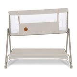 Patut co-sleeper, Lionelo, Luna, 2 in 1, Cu laterala culisanta, Cu setare unghiulara, Cu roti, Reglabil in 6 pozitii pe inaltime, Bej