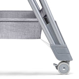 Patut co-sleeper, Lionelo, Luna, 2 in 1, Cu laterala culisanta, Cu setare unghiulara, Cu roti, Reglabil in 6 pozitii pe inaltime, Gri deschis