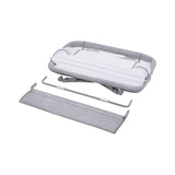 Patut co-sleeper, Lionelo, Luna, 2 in 1, Cu laterala culisanta, Cu setare unghiulara, Cu roti, Reglabil in 6 pozitii pe inaltime, Gri deschis