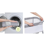 Patut co-sleeper, Lionelo, Luna, 2 in 1, Cu laterala culisanta, Cu setare unghiulara, Cu roti, Reglabil in 6 pozitii pe inaltime, Gri deschis