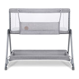 Patut co-sleeper, Lionelo, Luna, 2 in 1, Cu laterala culisanta, Cu setare unghiulara, Cu roti, Reglabil in 6 pozitii pe inaltime, Gri deschis