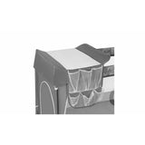 Patut pliant, Lionelo, Flower, Cu doua nivele, Masuta de infasat, Bara cu jucarii, Fereastra laterala, 120x60 cm, Certificari EN 716/12221, Gri