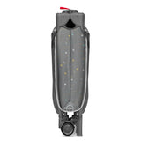 Patut pliant, Lionelo, Stefi Plus, Cu doua nivele, Cu intrare laterala cu fermoar, 2 roti, 120 x 60 cm, Conform cu standardul european de securitate EN 716, Gri/ Multicolor