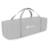 Patut pliant, Lionelo, Stefi Plus, Cu doua nivele, Cu intrare laterala cu fermoar, 2 roti, 120 x 60 cm, Conform cu standardul european de securitate EN 716, Roz/Galben