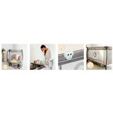 Patut pliant, Lionelo, Sven Plus, 120x60 cm, Cu doua nivele, Cu arcada jucarii, masuta de infasat, vibratii, melodii  conform cu standardele europeane de securitate EN716 si EN12221, Grey Scandi