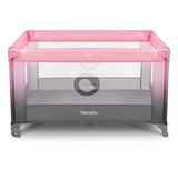 Patut pliant, Lionelo, Stefi, Cu un nivel, Cu intrare laterala cu fermoar, 2 roti, 120x60 cm, Conform cu standardul european de securitate EN 716, Roz Ombre