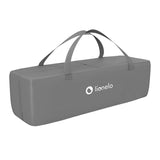 Patut pliant, Lionelo, Stefi, Cu un nivel, Cu intrare laterala cu fermoar, 2 roti, 120x60 cm, Conform cu standardul european de securitate EN 716, Grey