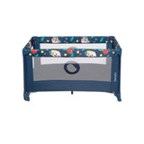 Patut pliant, Lionelo, Stefi, Cu un nivel, Cu intrare laterala cu fermoar, 2 roti, 120x60 cm, Conform cu standardul european de securitate EN 716, Blue Navy