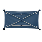 Patut pliant, Lionelo, Stefi, Cu un nivel, Cu intrare laterala cu fermoar, 2 roti, 120x60 cm, Conform cu standardul european de securitate EN 716, Blue Navy