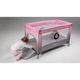 Patut pliant, Lionelo, Stefi, Cu un nivel, Cu intrare laterala cu fermoar, 2 roti, 120x60 cm, Conform cu standardul european de securitate EN 716, Blue Navy