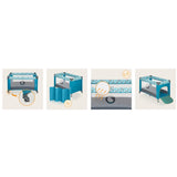 Patut pliant, Lionelo, Stefi, Cu un nivel, Cu intrare laterala cu fermoar, 2 roti, 120x60 cm, Conform cu standardul european de securitate EN 716, Turquoise